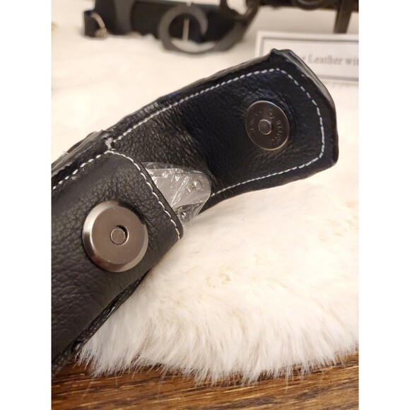 CaddyO 06' Genuine Blk Leather Wine Bottle Cooler Zip Carrier 7 Extra Essentials - Picture 10 of 16